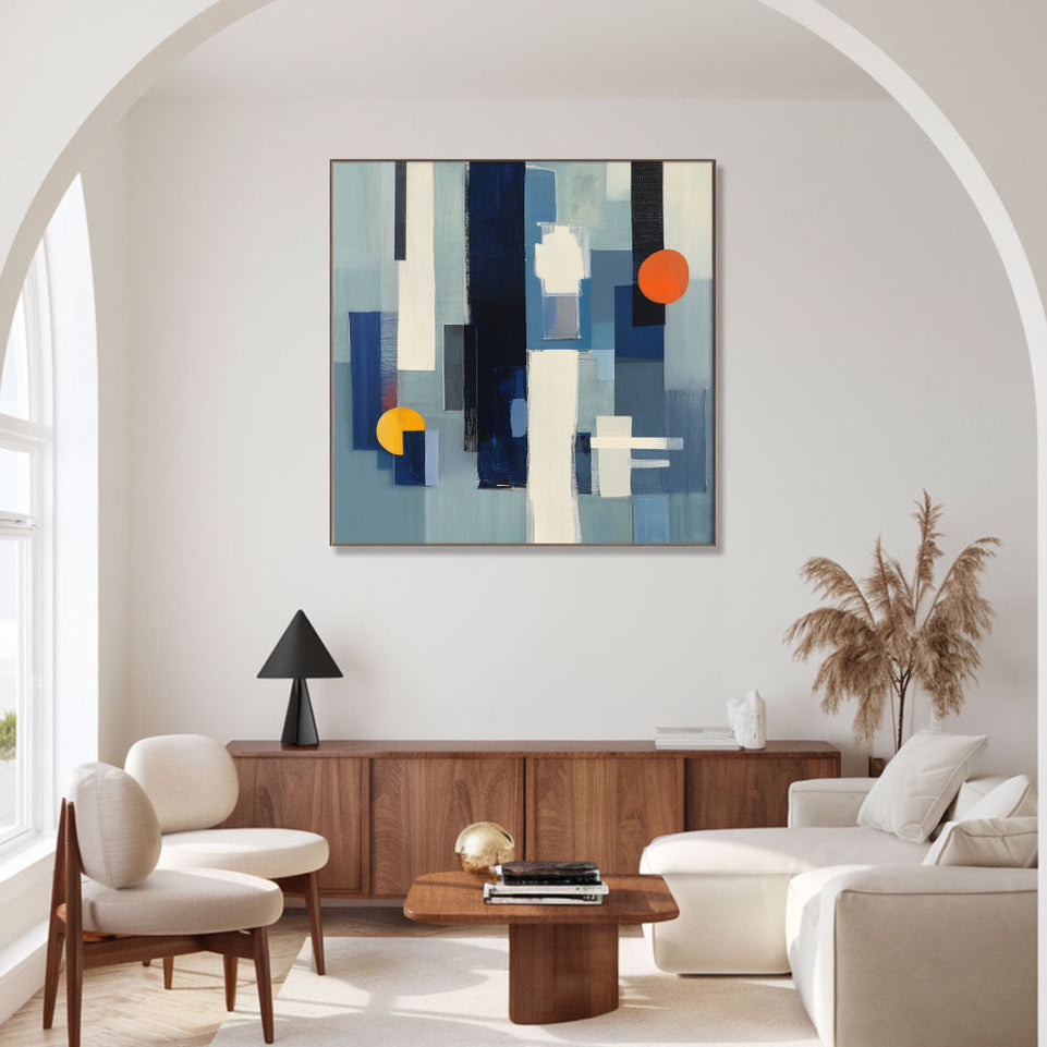 Blue Serenity I Abstract Canvas Art June Wall Art