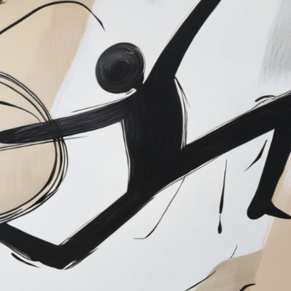 Abstract Dance I Minimalist Figure Art for Home Decor June Wall Art
