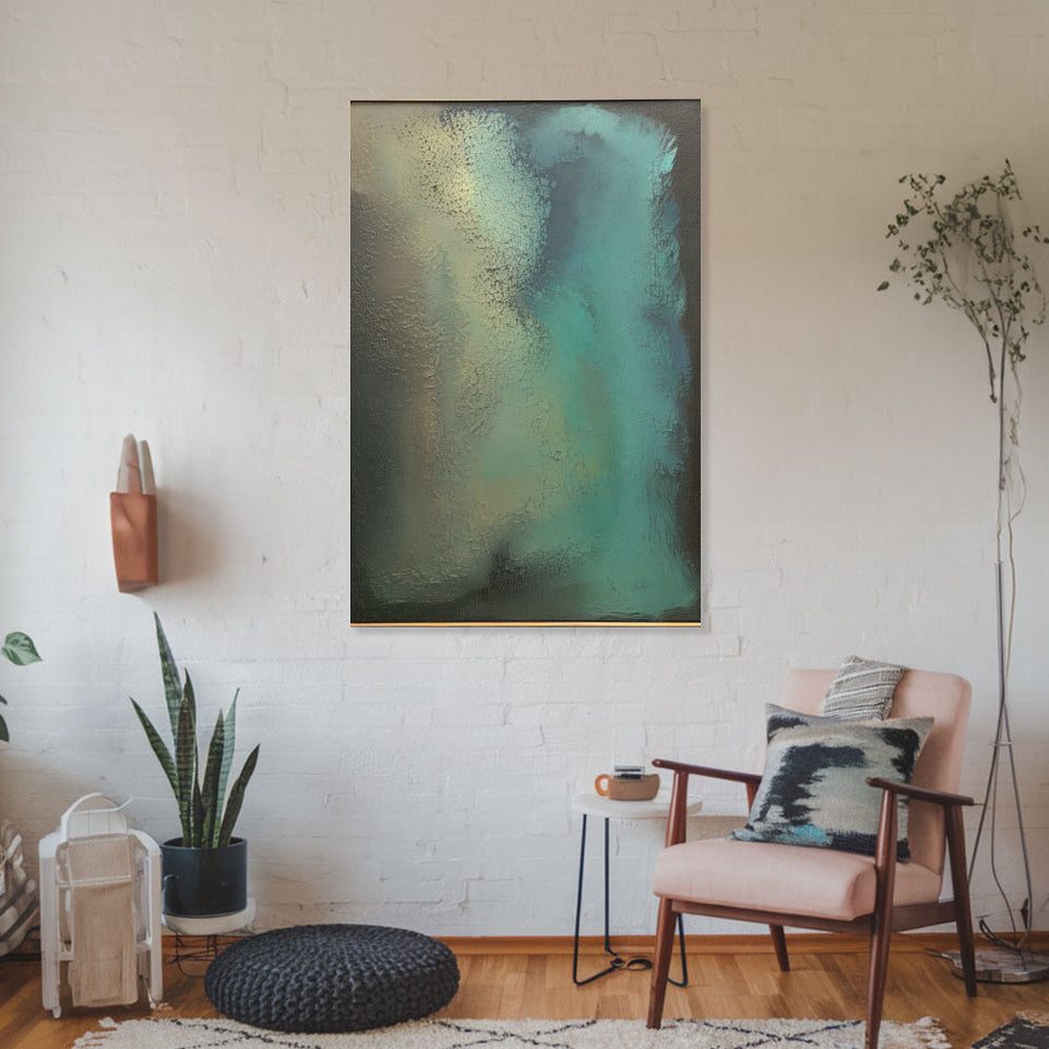 Aqua Dreamscape Abstract Wall Art June Wall Art