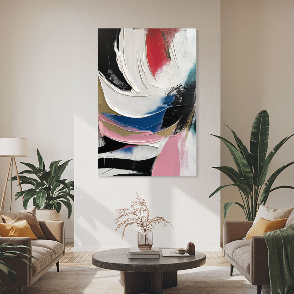 Abstract Symphony of Colors I Vibrant Modern Art June Wall Art