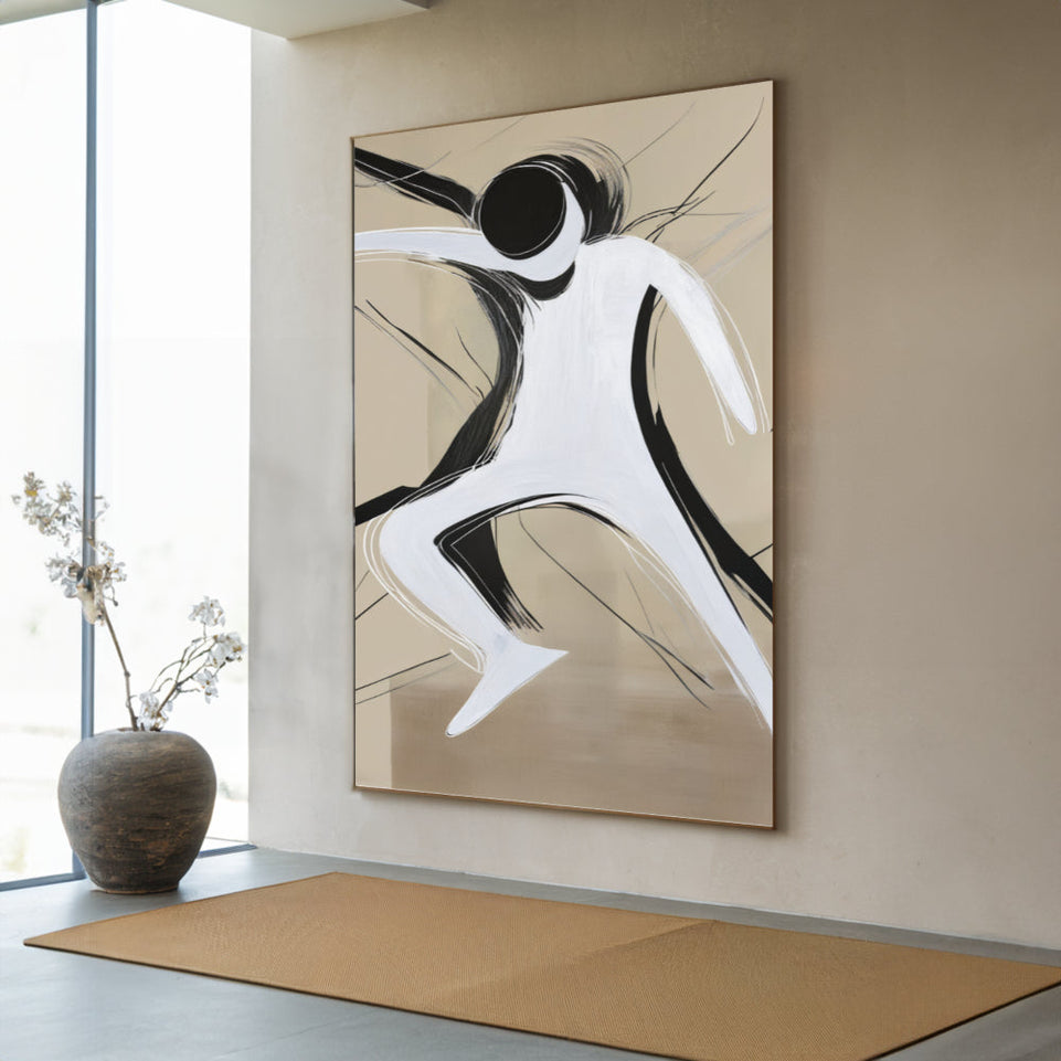 Dancing Figure Abstract Canvas Art June Wall Art