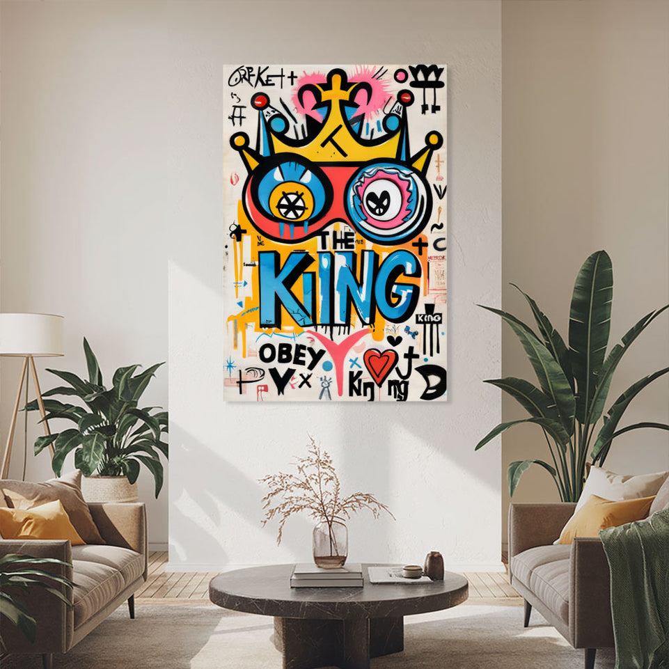 The King's Crown Vibrant Abstract Art  Perfect for Home Decor and Gifts June Wall Art