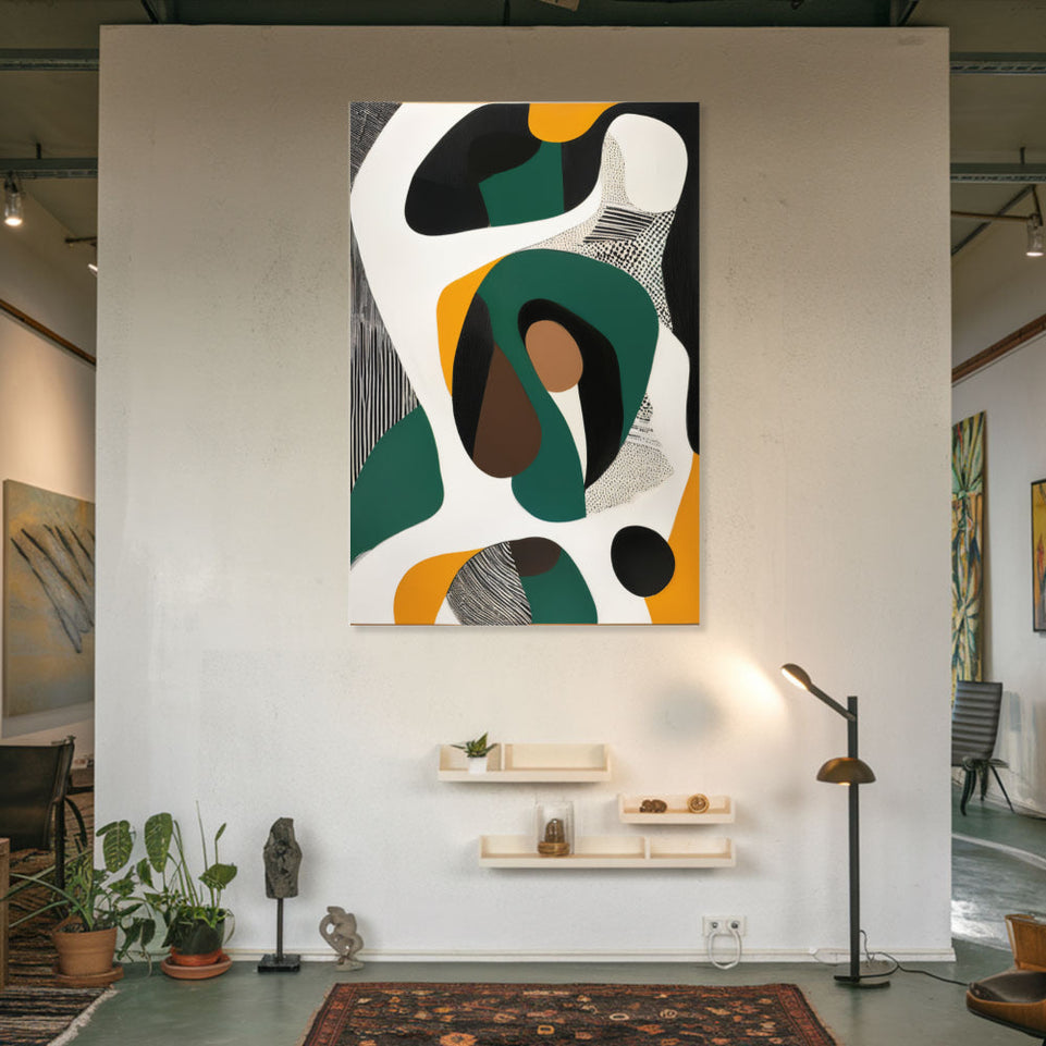 Modern Abstract Art  Colorful Wall Decor June Wall Art