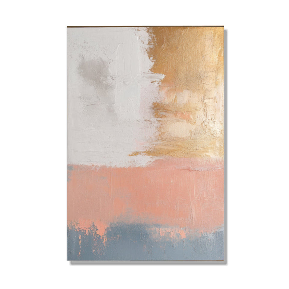 Golden Sunset Abstract Art Canvas Wall Decor June Wall Art