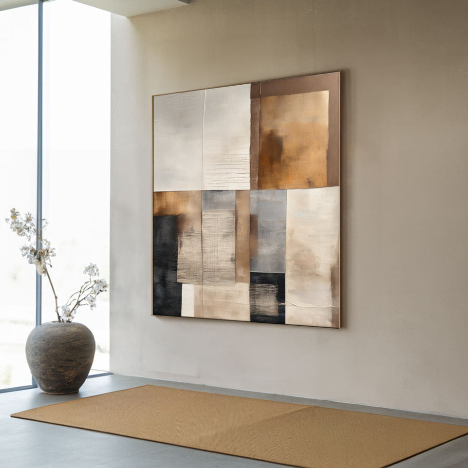 Abstract Elegance  Hand-Painted Canvas Art  Perfect for Living Room, Bedroom, or Office Decor June Wall Art