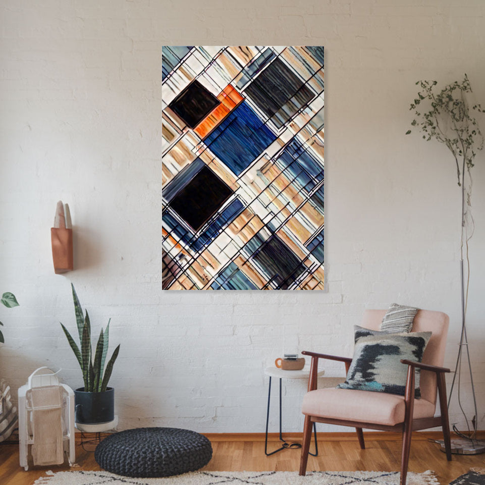 Abstract Geometric Dreamscape  Modern Wall Art for Home Decor, Office, and Gallery June Wall Art