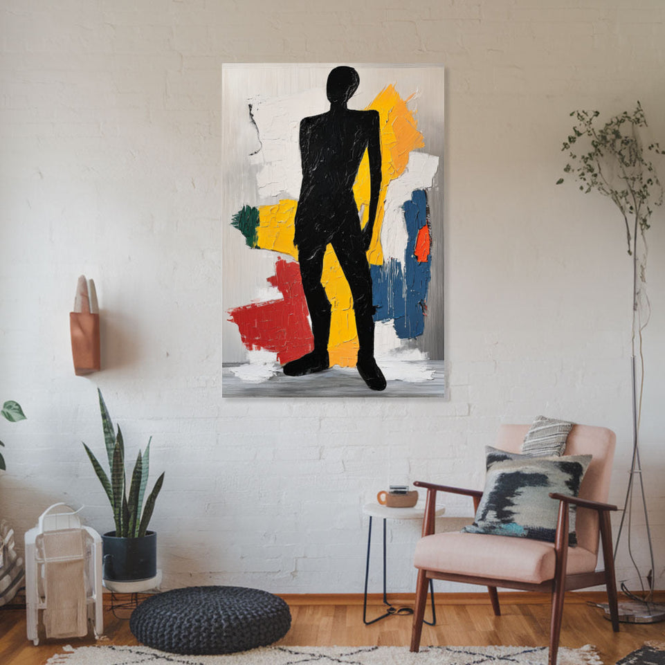 Silhouette of a Dream  Abstract Figure Art  Canvas Wall Art  Home Decor  Modern Art  Hand-Painted Oil Painting June Wall Art