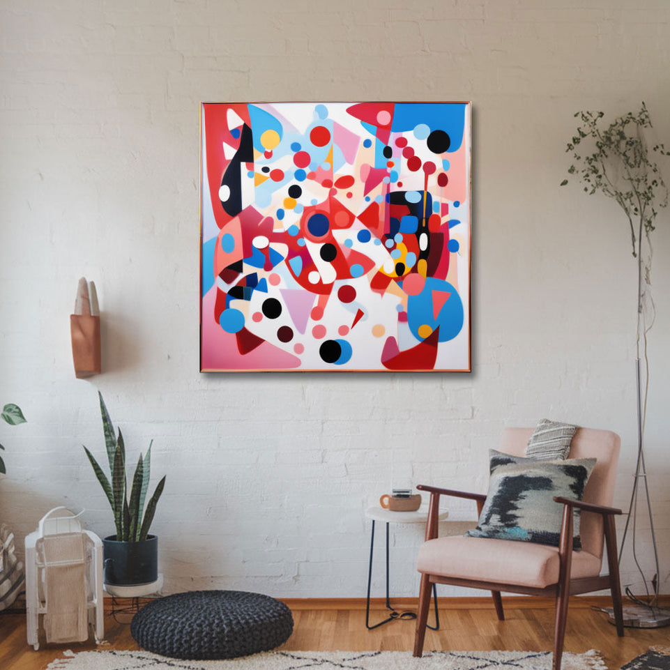 Abstract Melody I Vibrant Canvas Art for Home Decor June Wall Art
