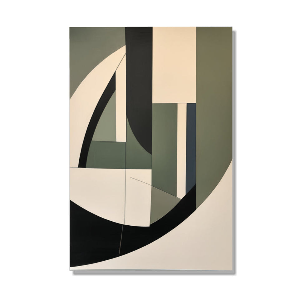 Modern Abstract Geometric Art  Canvas Wall Art June Wall Art