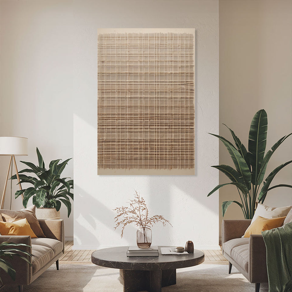 Abstract Grid Lines Modern Wall Art Decor June Wall Art