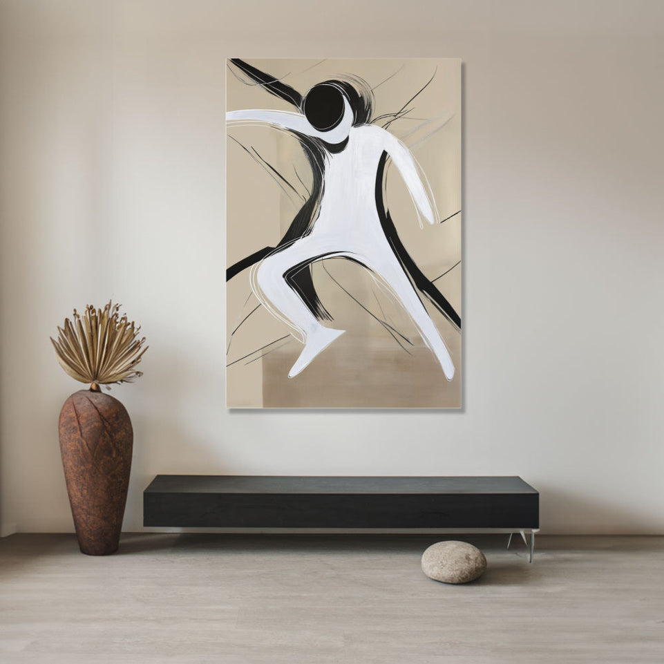 Dancing Figure Abstract Canvas Art June Wall Art