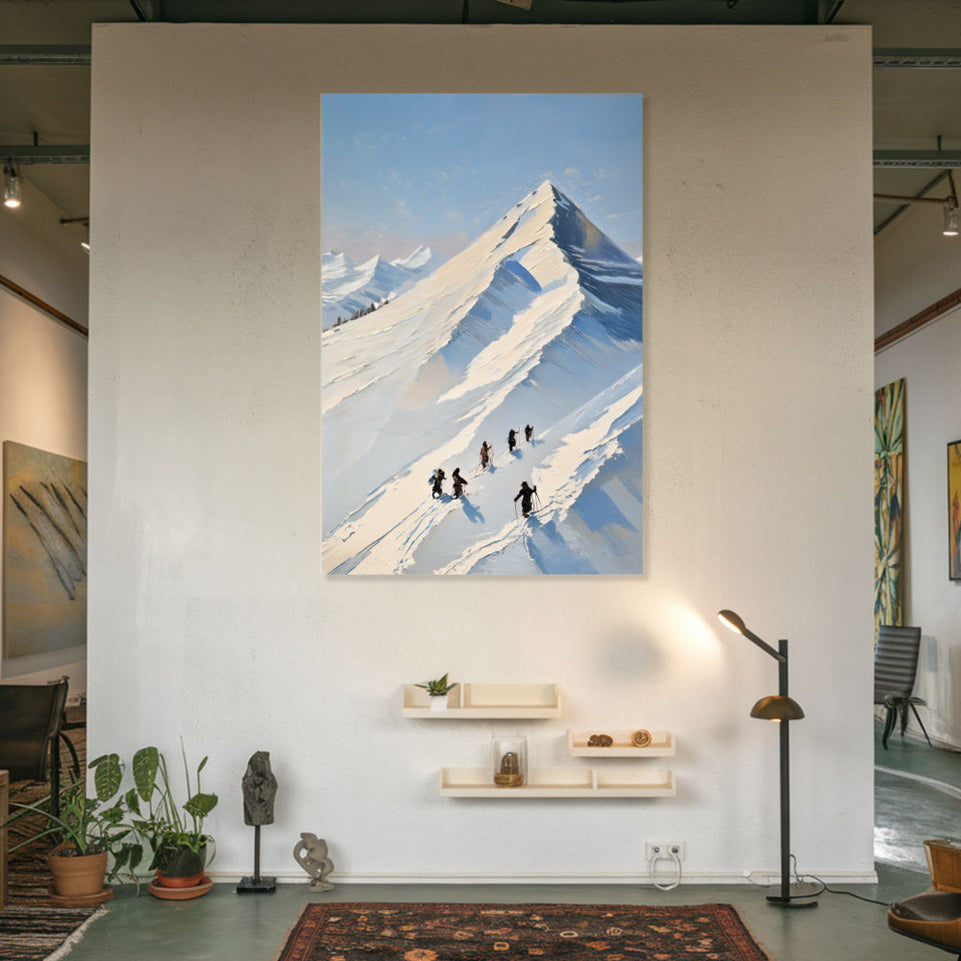 Snowy Mountain Adventure  Perfect for Home Decor and Gifts  High-Quality Art Print June Wall Art