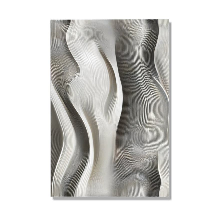 Silver Waves Abstract Wall Art Decor June Wall Art