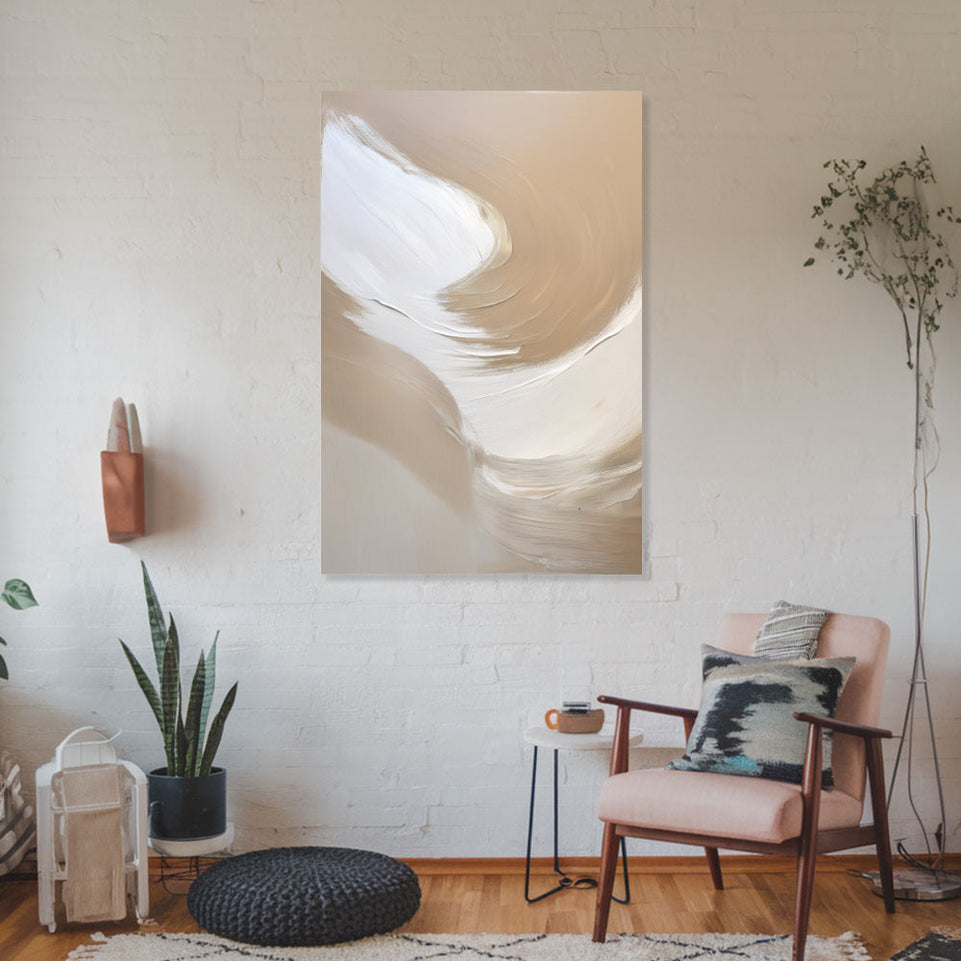 Serenity Swirl Abstract Canvas Art June Wall Art