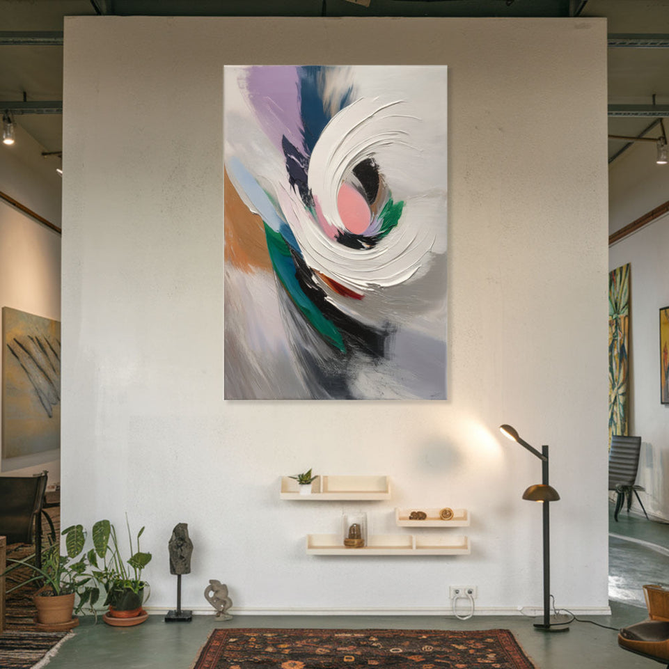 Whirlwind of Colors Abstract Canvas Art June Wall Art