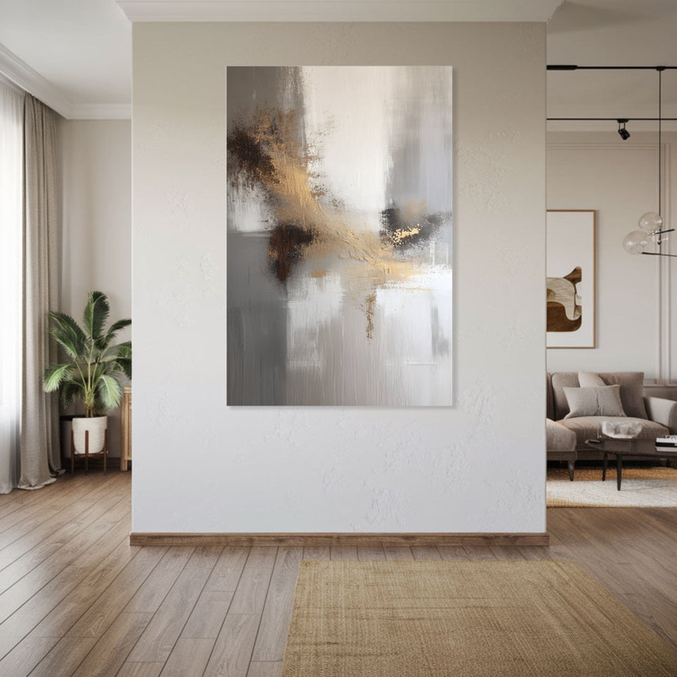 Golden Whisper I Abstract Wall Art June Wall Art