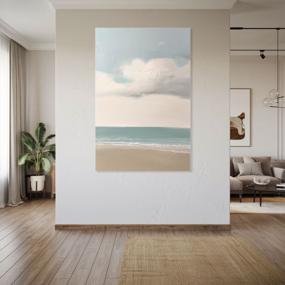 Seaside Serenity  Beach Landscape Art for Home Decor June Wall Art