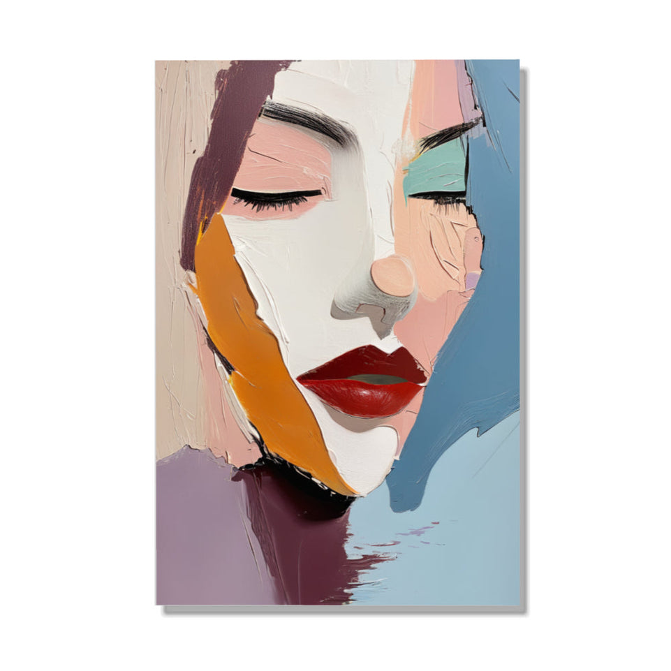 Modern Abstract Face Art Canvas Wall Art for Home Decor June Wall Art
