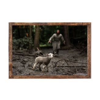 The Good Shepherd: Rescuing the Lost Lamb - Christian Canvas Wall Art June Wall Art