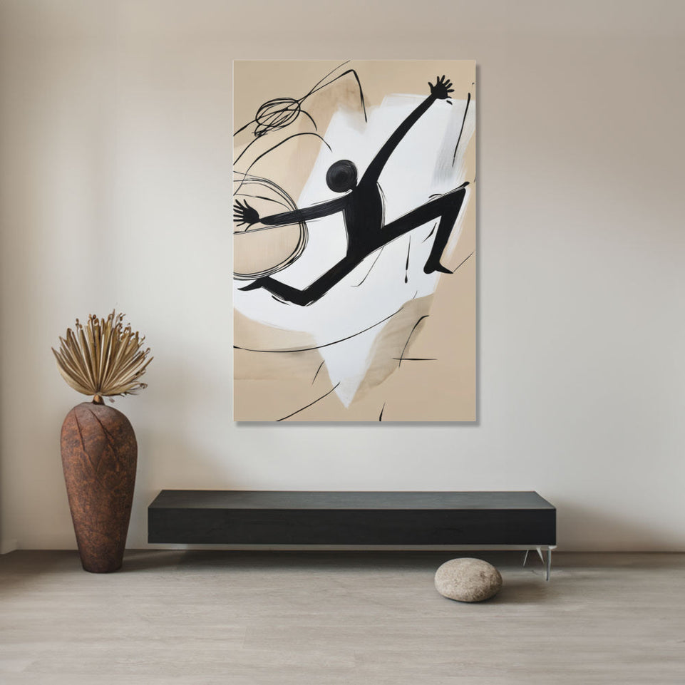 Abstract Dance I Minimalist Figure Art for Home Decor June Wall Art