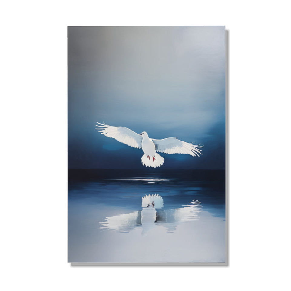White Dove in Flight  Modern Art  Wall Decor June Wall Art