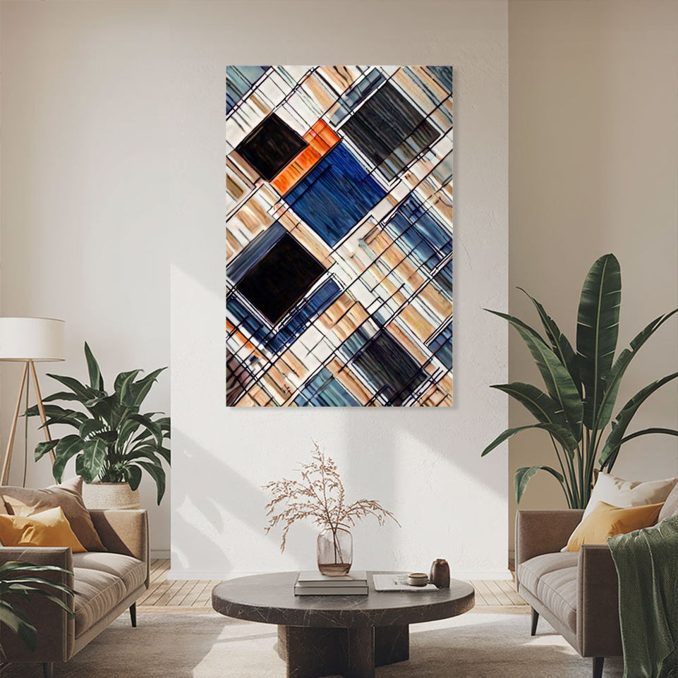 Abstract Geometric Dreamscape  Modern Wall Art for Home Decor, Office, and Gallery June Wall Art