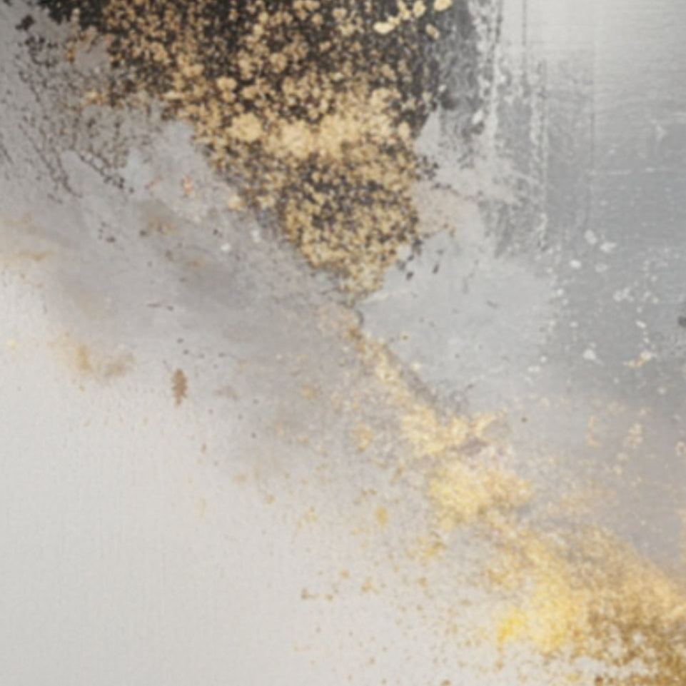 Golden Whisper of the Abyss I Abstract Wall Art June Wall Art