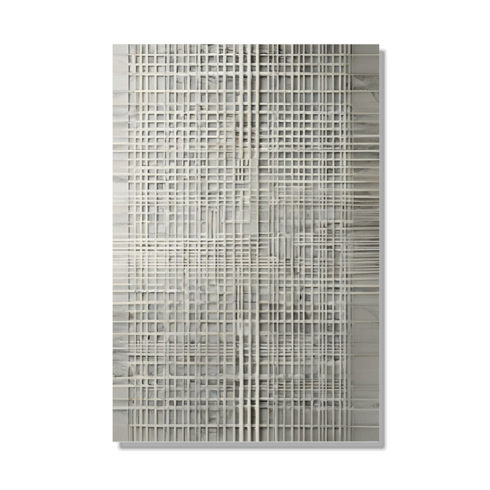 Abstract Grid Canvas Art for Living Room Decor June Wall Art
