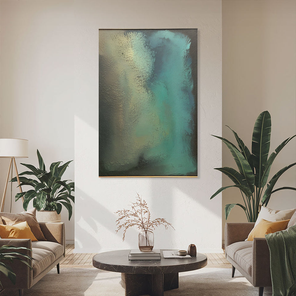 Aqua Dreamscape Abstract Wall Art June Wall Art