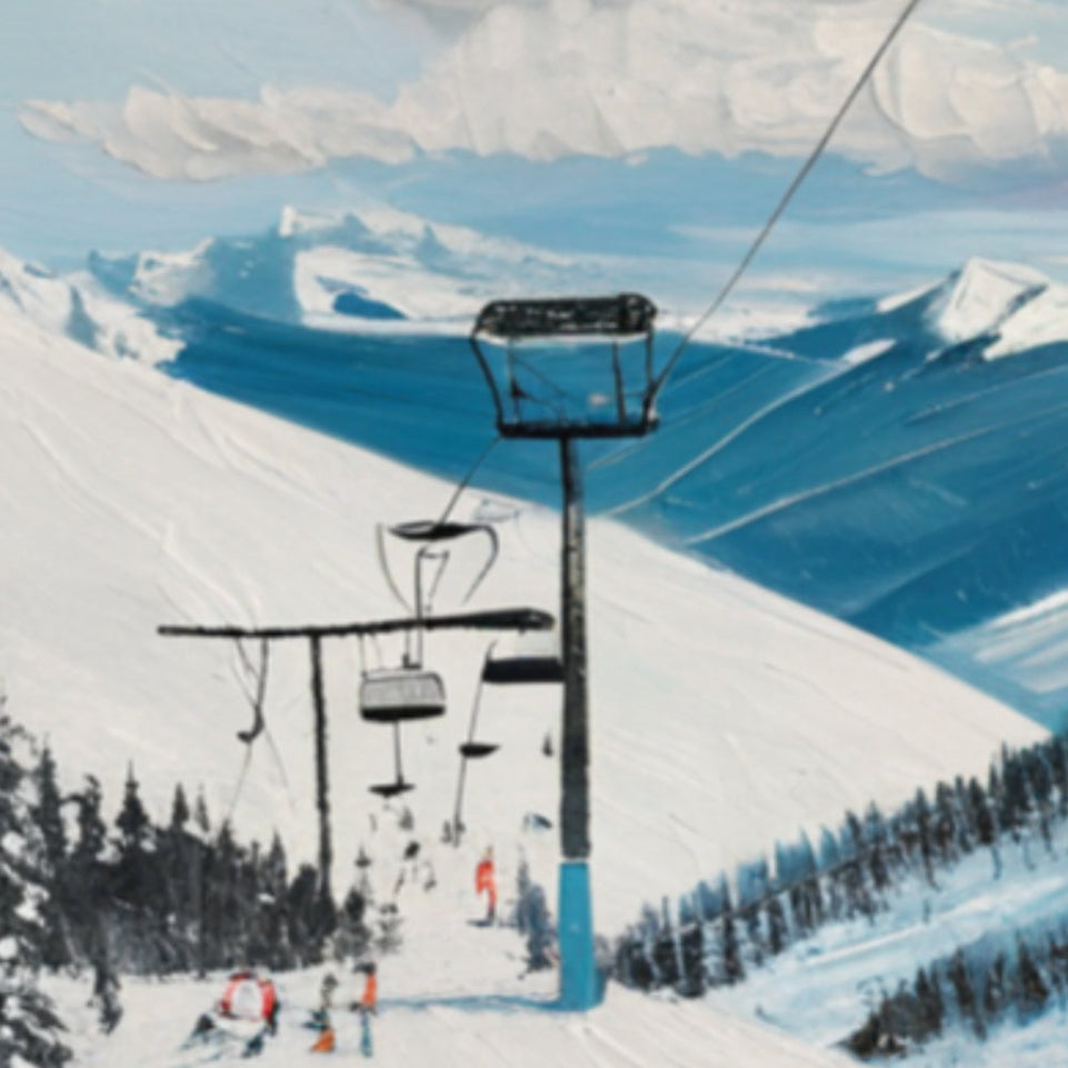 Winter Ski Slope Adventure  Perfect for Home Decor and Gift Ideas June Wall Art