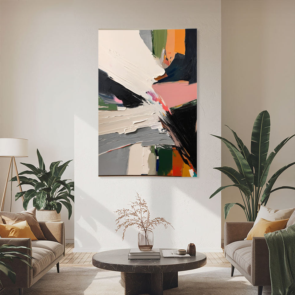 Abstract Expressionist Canvas Art  Modern Wall Decor June Wall Art