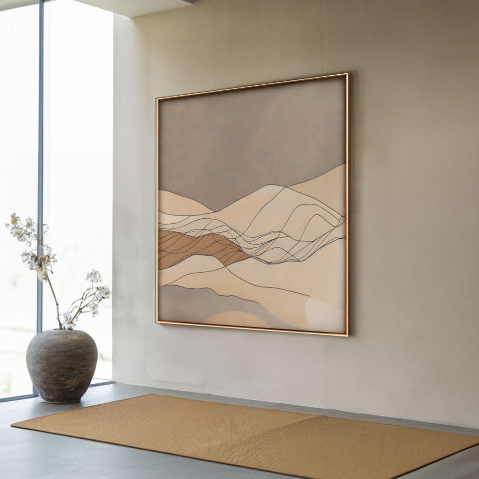 Desert Dunes Abstract Canvas Art for Living Room Decor June Wall Art