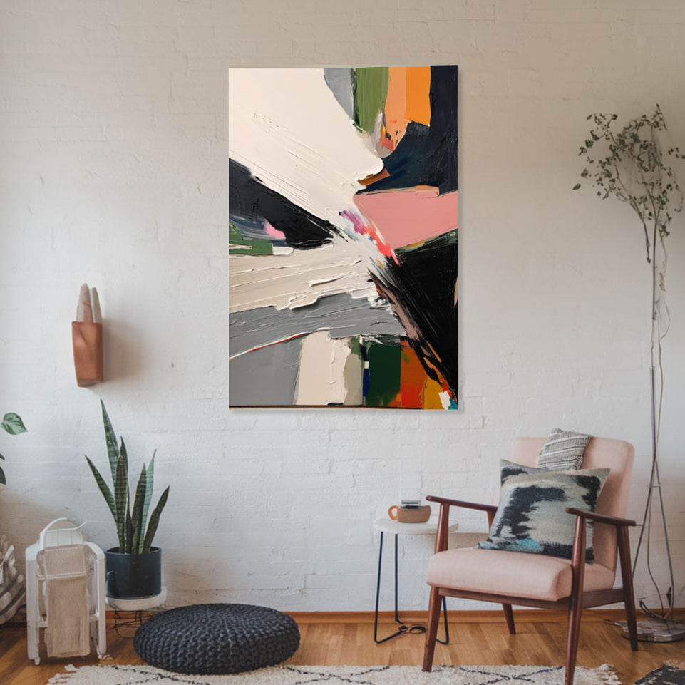 Abstract Expressionist Canvas Art  Modern Wall Decor June Wall Art