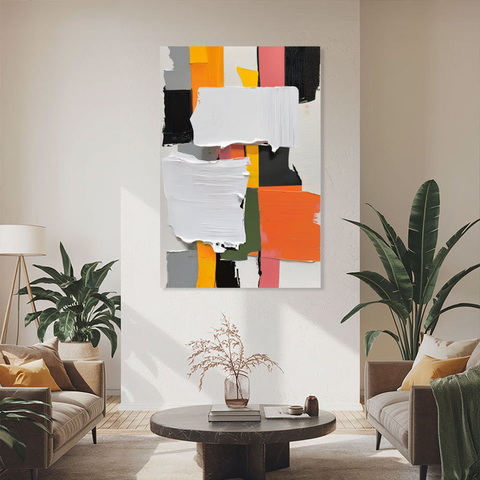 Modern Abstract Art  Hand-Painted Canvas Art  Vibrant Colors  Home Decor June Wall Art