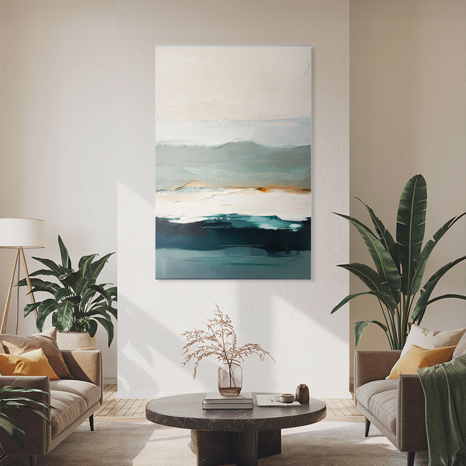 Abstract Seascape I Modern Coastal Wall Art June Wall Art