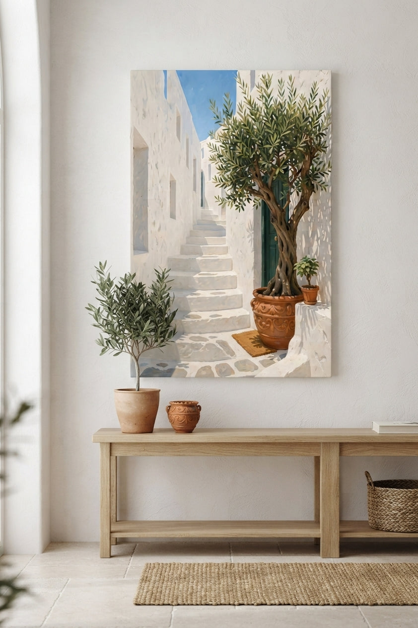 Charming Olive Tree Canvas Art Print Art Wall Art Wooden Frame for Home Decor, Living Room, Office, Modern Abstract Design, Beautiful Nature Artwork Framed Canvas Painting for Cheerful Ambiance Modern Abstract Home Decor Ready to Hang Artwork