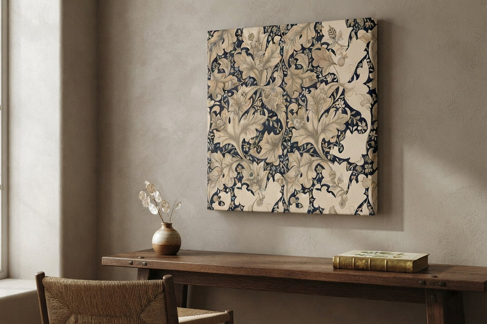 Botanical Elegance Canvas Art Print Art Wall Art Wooden Frame for Living Room Bedroom Decor - Intricate Floral Design in Soft Tones Modern Abstract Home Decor Framed Canvas Painting Ready to Hang Artwork Living Room Bedroom Office Wall Decor