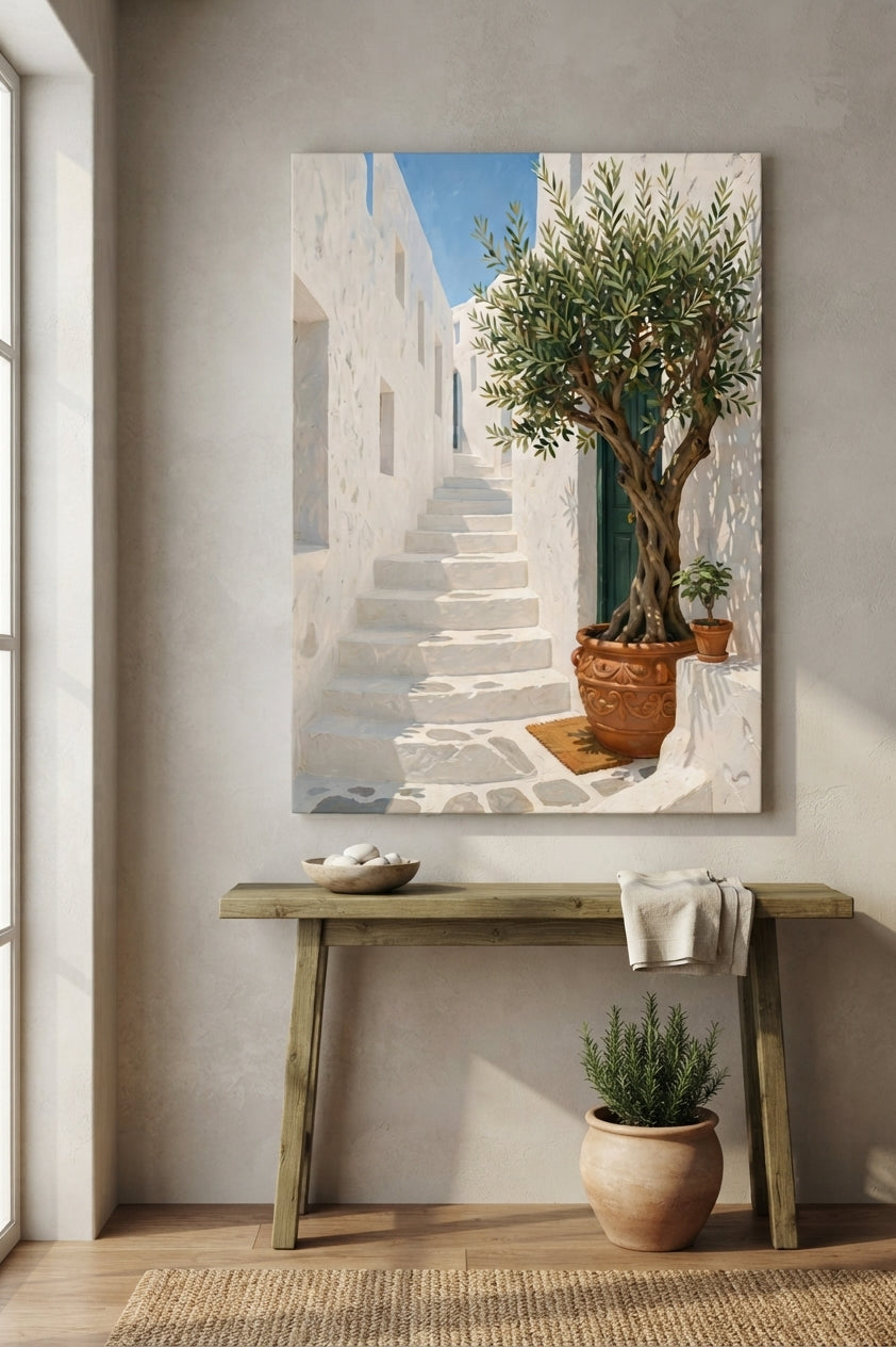 Charming Olive Tree Canvas Art Print Art Wall Art Wooden Frame for Home Decor, Living Room, Office, Modern Abstract Design, Beautiful Nature Artwork Framed Canvas Painting for Cheerful Ambiance Modern Abstract Home Decor Ready to Hang Artwork
