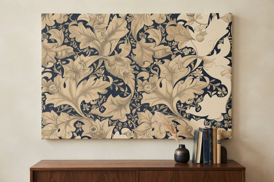 Botanical Elegance Canvas Art Print Art Wall Art Wooden Frame for Living Room Bedroom Decor - Intricate Floral Design in Soft Tones Modern Abstract Home Decor Framed Canvas Painting Ready to Hang Artwork Living Room Bedroom Office Wall Decor
