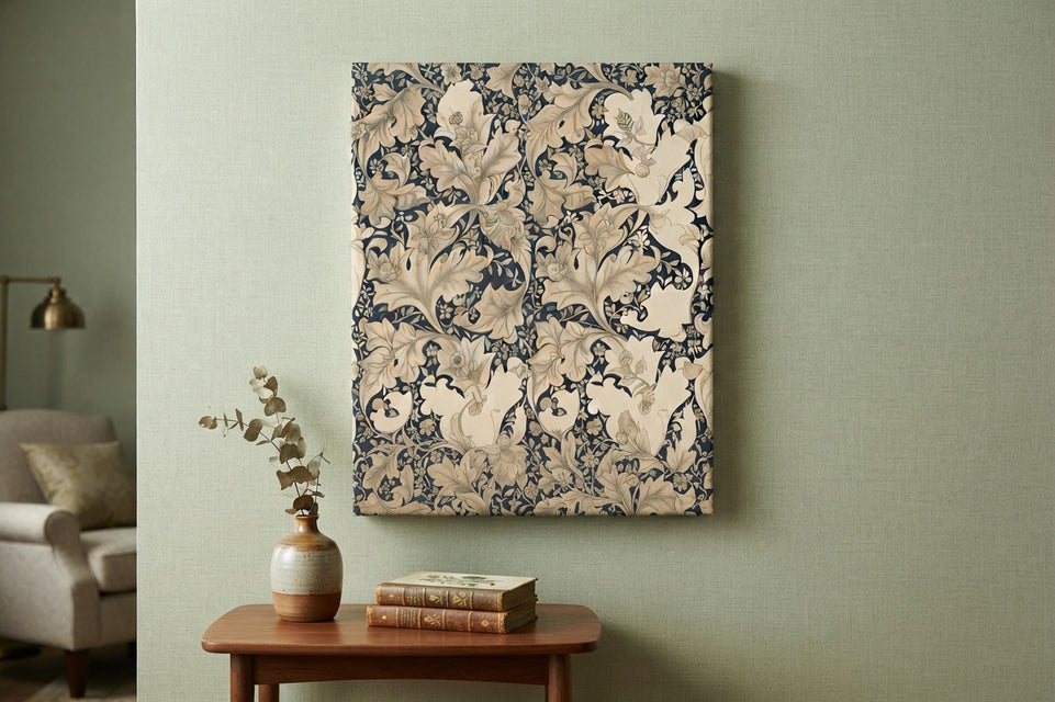 Botanical Elegance Canvas Art Print Art Wall Art Wooden Frame for Living Room Bedroom Decor - Intricate Floral Design in Soft Tones Modern Abstract Home Decor Framed Canvas Painting Ready to Hang Artwork Living Room Bedroom Office Wall Decor