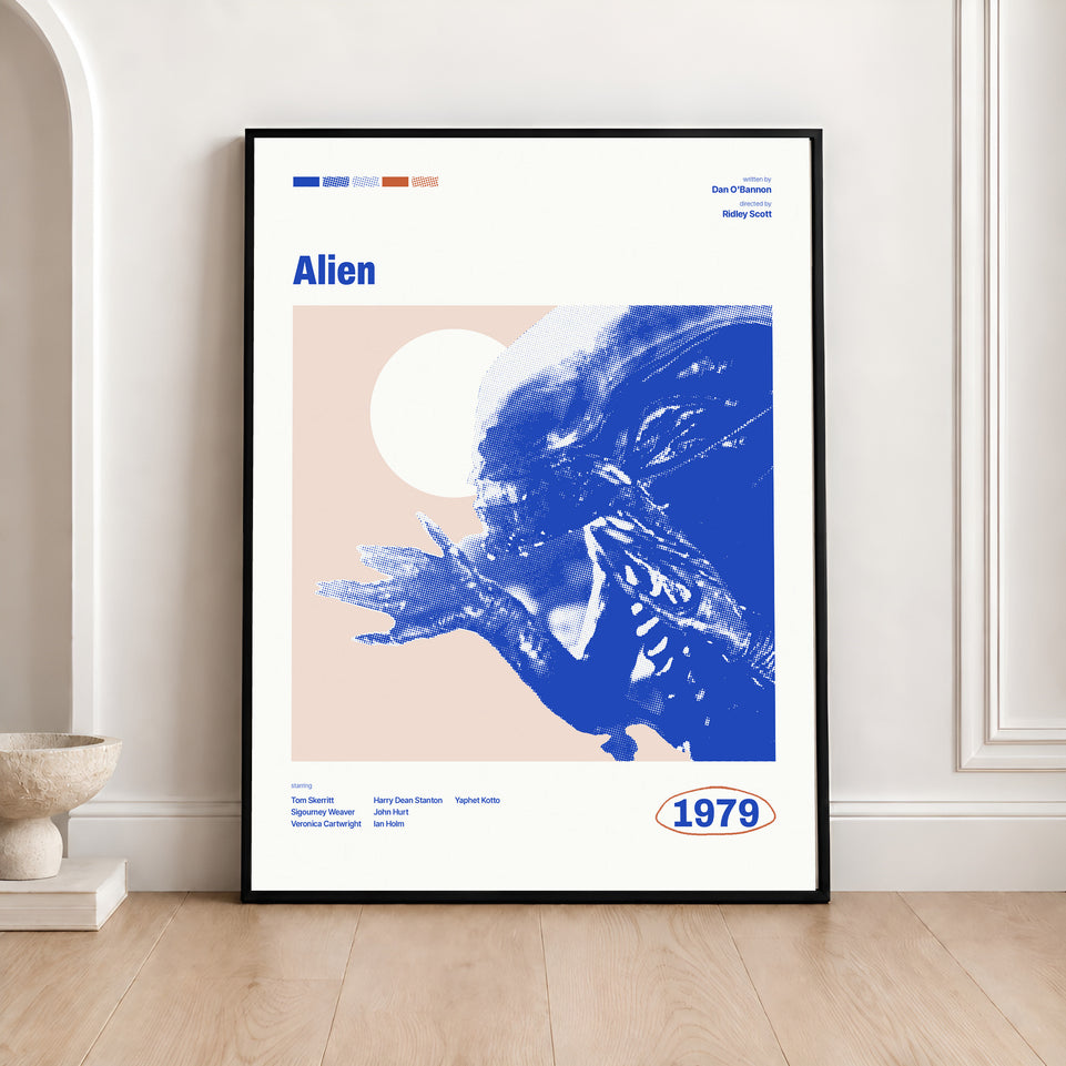 Alien Movie Poster Canvas Print, Sci-Fi Wall Decor, 1979 Film Artwork, Unique Home Decor for Movie Lovers, Collector's Item
