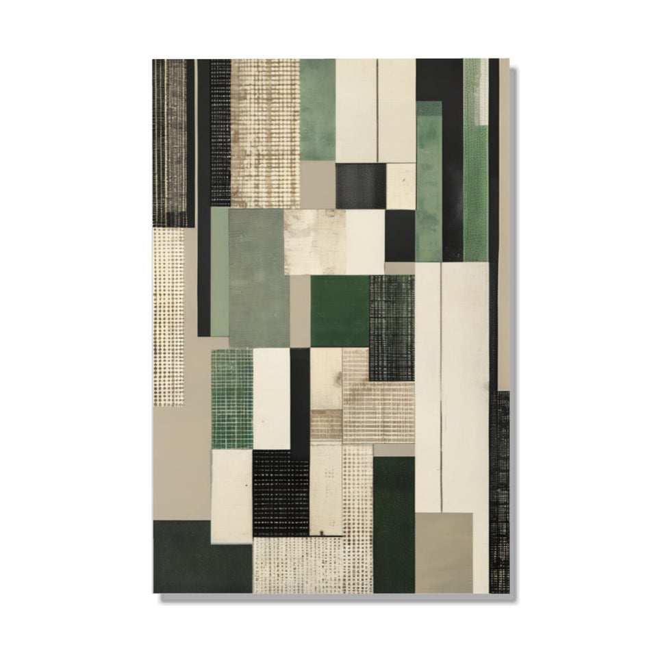 Modern Abstract Geometric Canvas Art June Wall Art