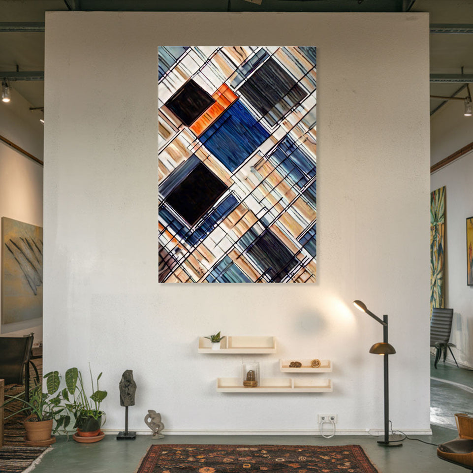 Abstract Geometric Dreamscape  Modern Wall Art for Home Decor, Office, and Gallery June Wall Art