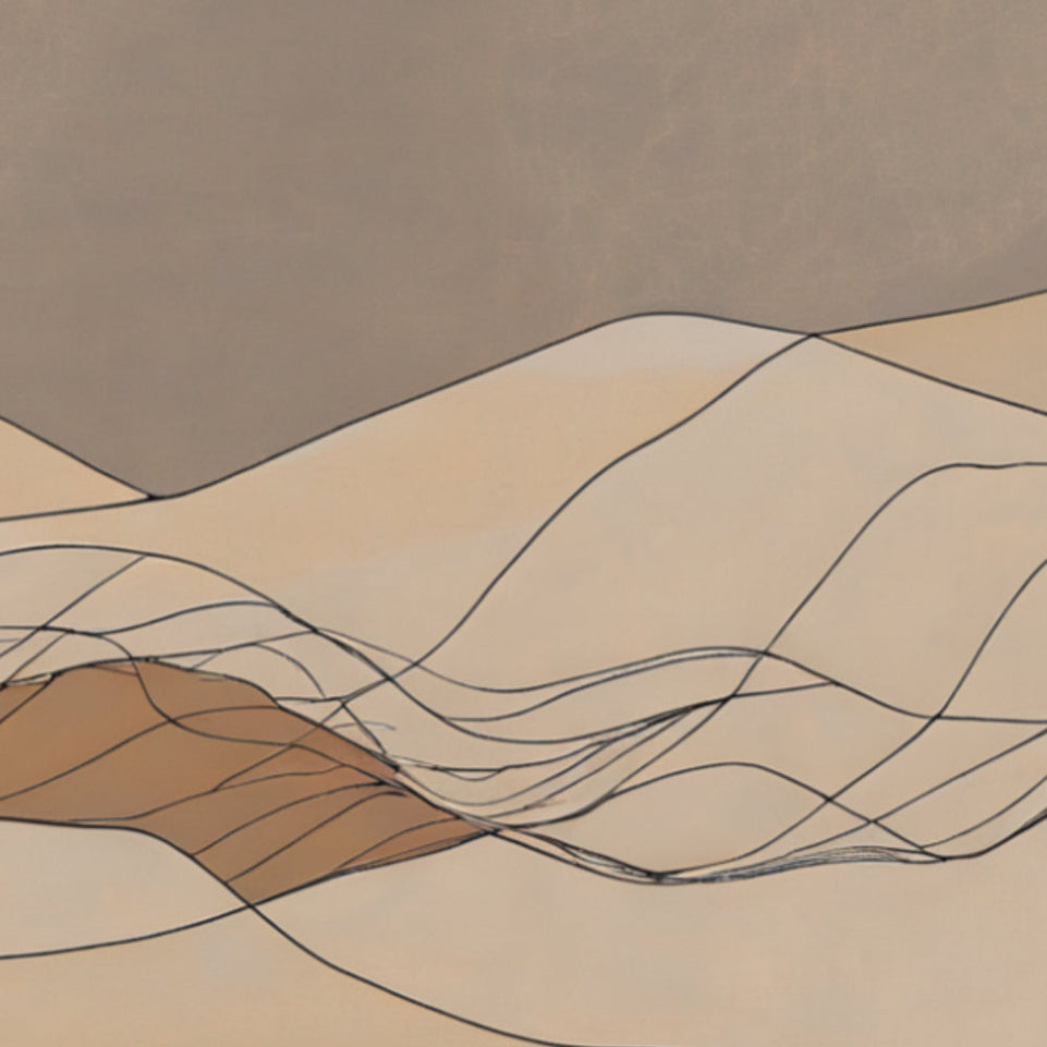 Desert Dunes Abstract Canvas Art for Living Room Decor June Wall Art