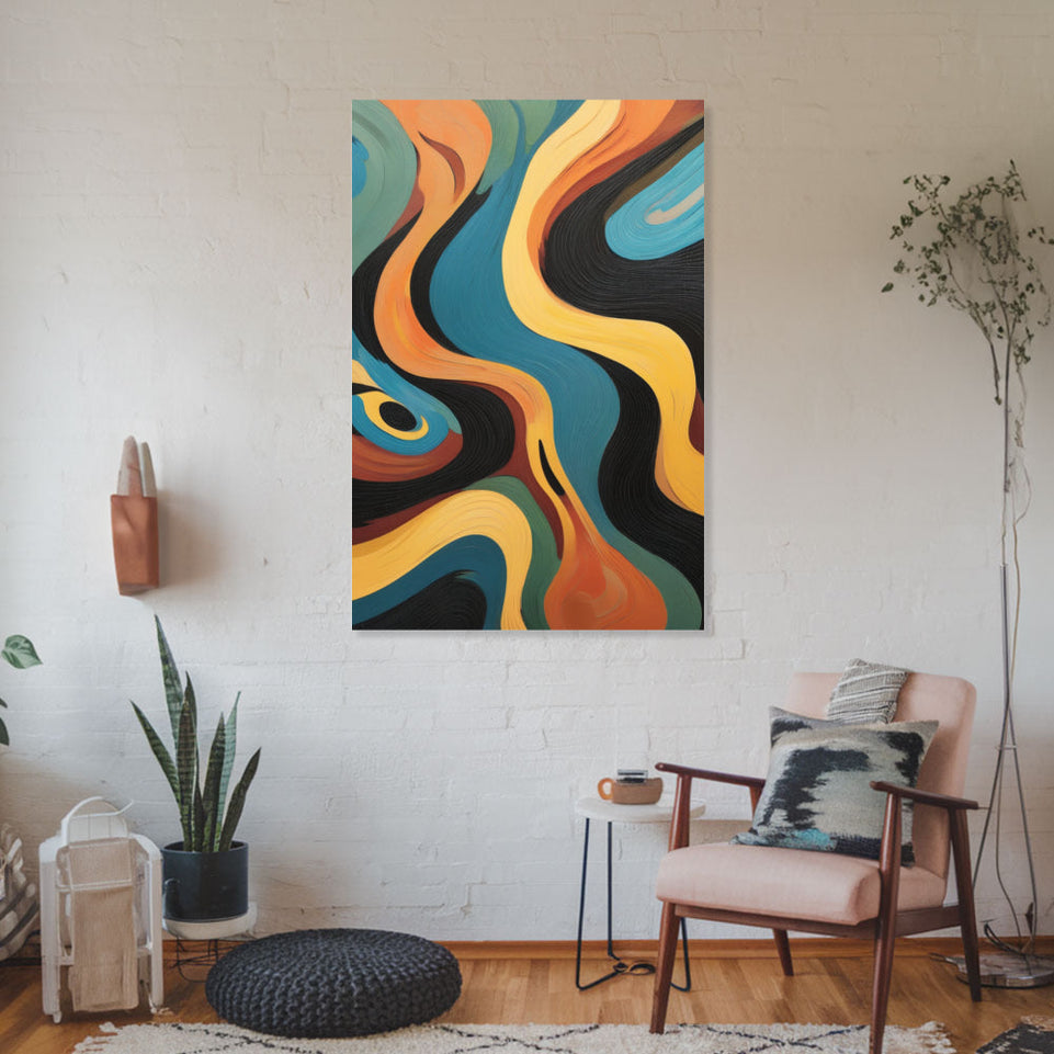 Surreal Sunset Dreamscape Abstract Canvas Art June Wall Art