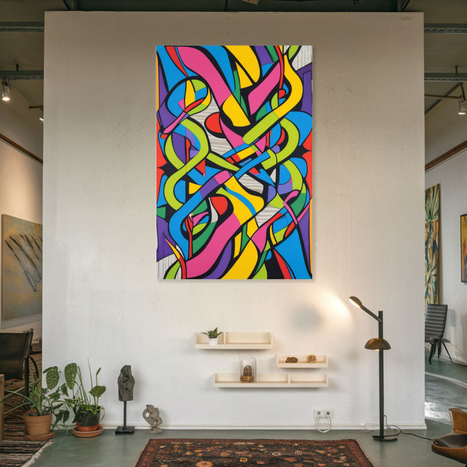 Colorful Abstract Dreamscape Canvas Art June Wall Art