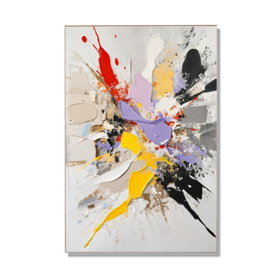 Abstract Expressionist Burst of Colors I Vibrant Modern Art June Wall Art