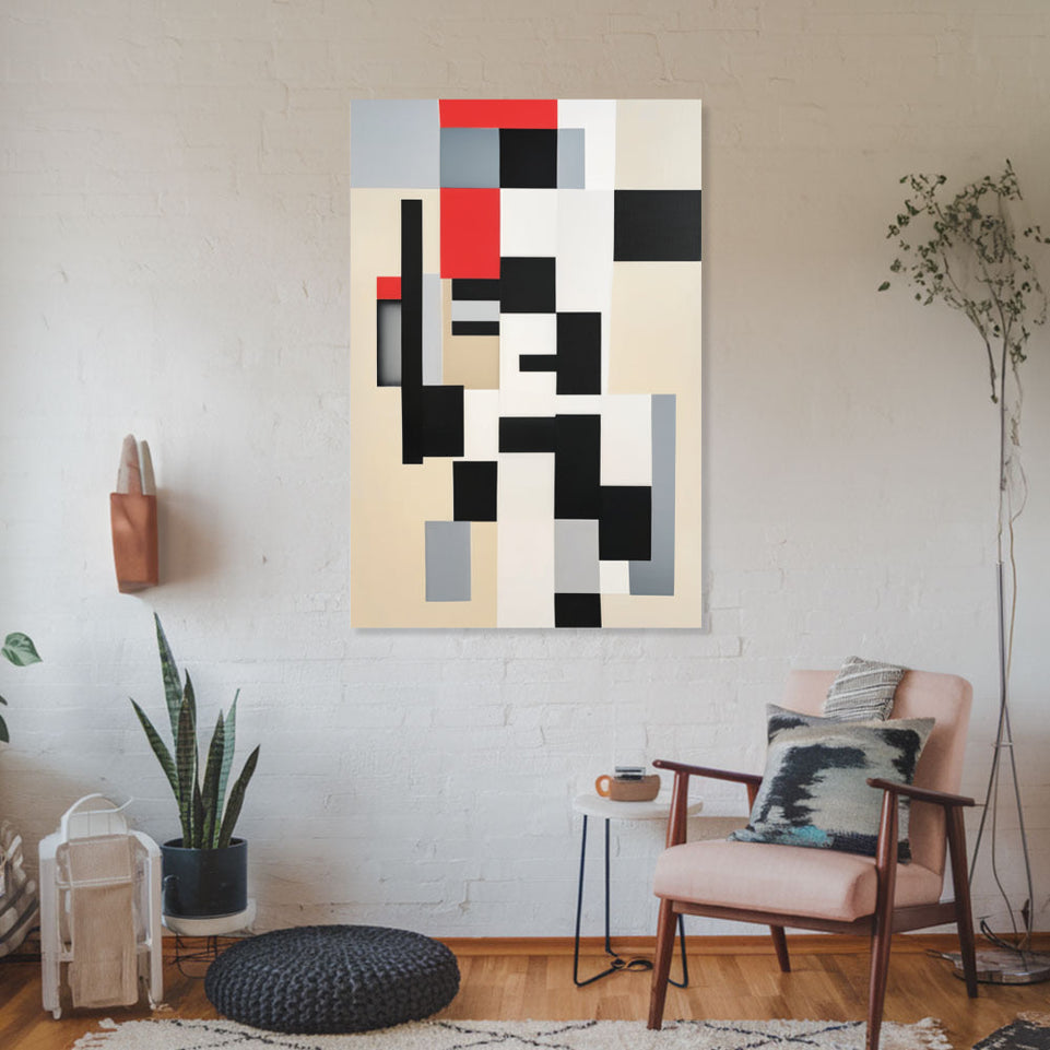 Modern Abstract Geometric Art I Canvas Wall Decor June Wall Art