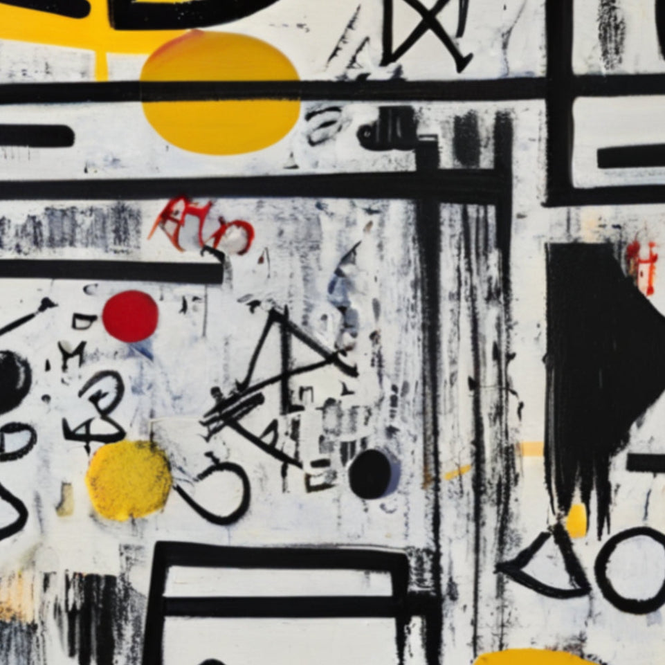 Urban Canvas Abstract Expressionism Art  Large Yellow and Black Graffiti Style Painting  Perfect for Living Room or Office Decor  High-Quality Giclee Print on Canvas  Ready to Hang Wall Art June Wall Art