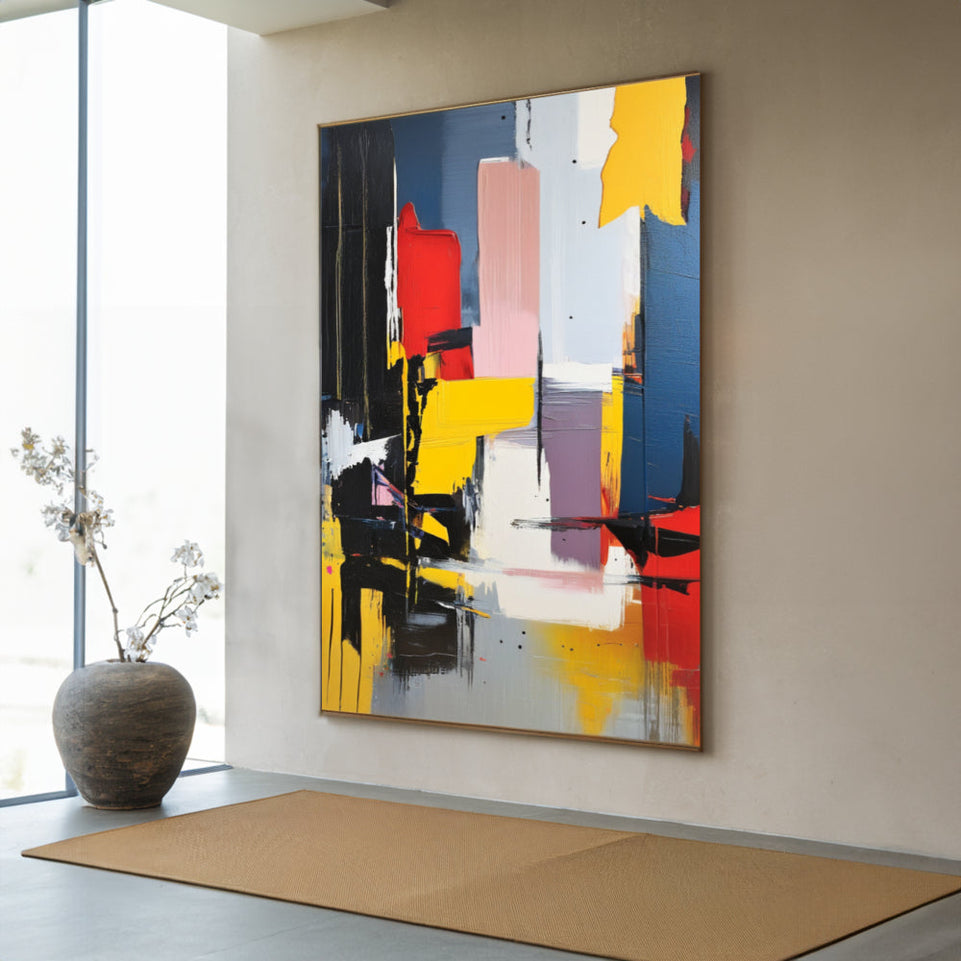 Abstract Symphony I Vibrant Canvas Art for Home Decor June Wall Art